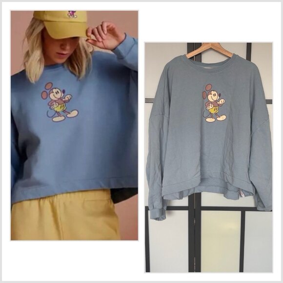 Disney Parks Mickey Mouse & Friends Crop Pullover Sweater Sweatshirt 3XL Resort - Picture 2 of 16